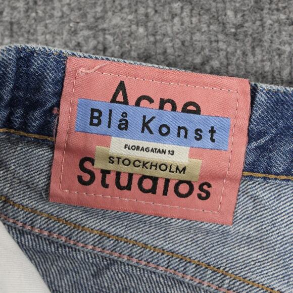 Acne Studios Jeans Womens 25 Dark Blue 1997 Trash Straight Denim Casual Chic - Picture 9 of 16